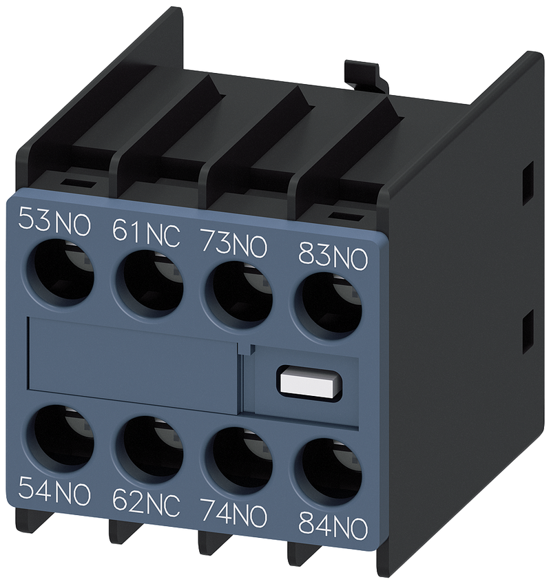 SIEMENS 3RH2911-1GA31 Auxiliary switch, 3 NO+1 NC, current path 1 NO, 1 NC, 1 NO, 1 NO, for contactor relays, S00
