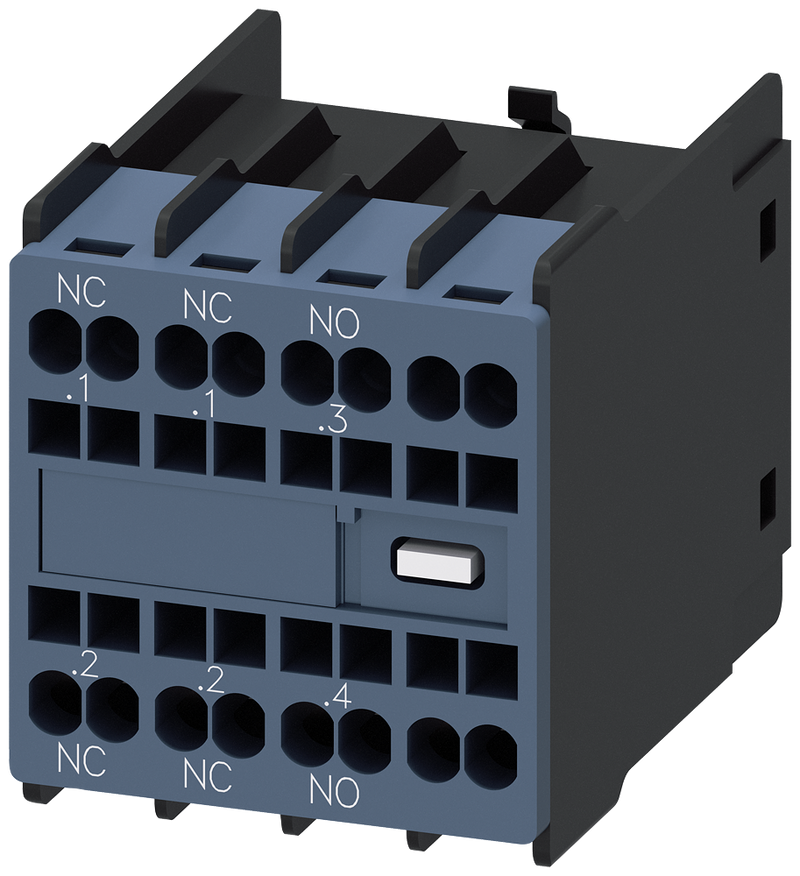 SIEMENS 3RH2911-2HA12 Auxiliary switch 1 NO+2 NC current paths: 1 NC, 1 NO for contactor relays/motor contactors S00/S0