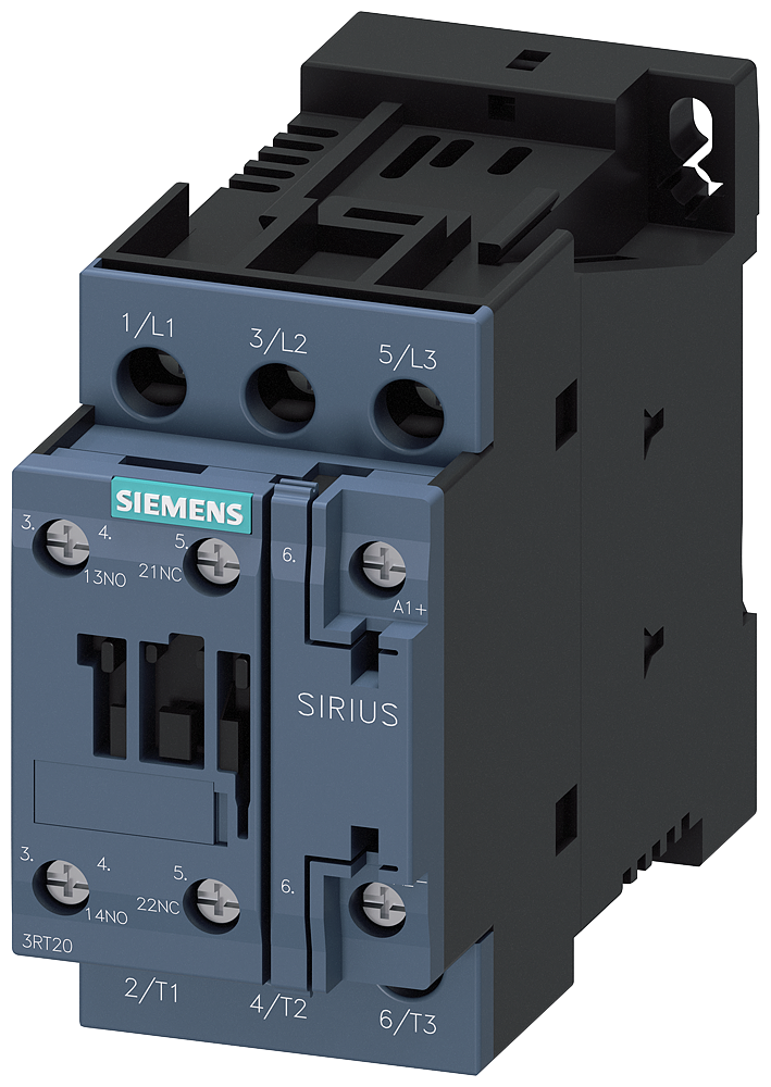 SIEMENS 3RT2027-1BP40 Contactor, AC-3e, 32 A/15 kW/400 V, 3-pole, 230 V DC, 1 NO+1 NC, screw terminal