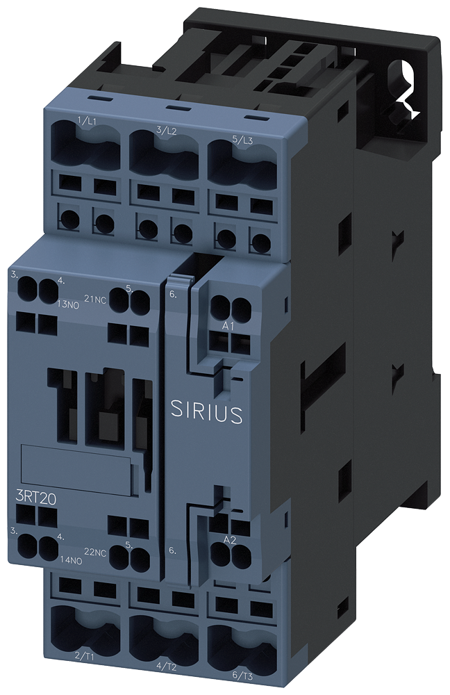 Siemens 3RT2028-2AF00 Contactor, AC-3, 18.5 kW / 400 V, 1 NO + 1 NC, 110 V AC, 50 Hz, 3-pole, Size S0 Spring-type terminal