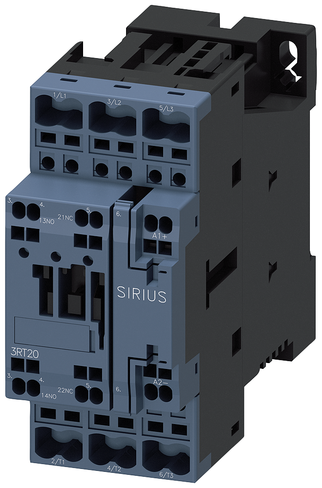SIEMENS 3RT2026-2BB40-0CC0 Contactor, AC-3e, 25 A/11 kW/400 V, 3-pole, 24 V DC, function module optional, 1 NO+1 NC, spring-type terminal