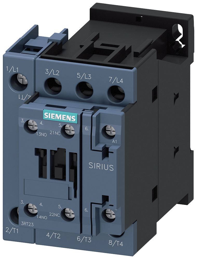 SIEMENS 3RT2325-1AV00 Contactor, AC-1, 35 A/400 V/40 °C, S0, 4-pole, 400 V AC/50 Hz, 1 NO+1 NC