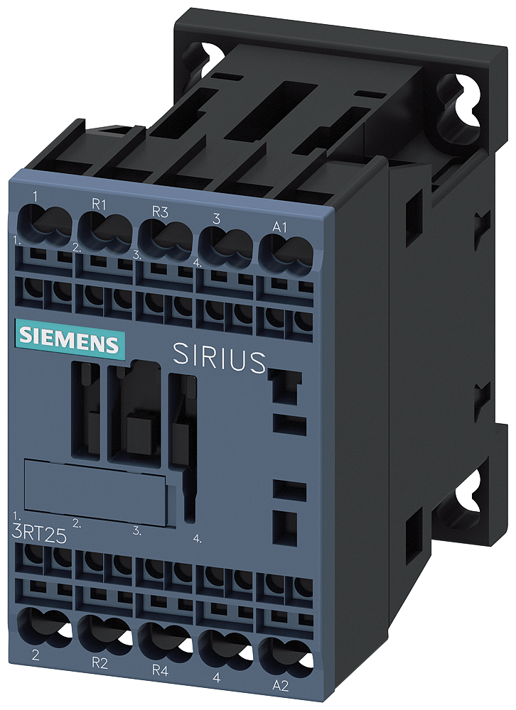 Siemens 3RT2517-2GG20 Contactor, 2NO + 2NC, AC-3, 5.5 kW, 110 V AC, 50 / 60 Hz, 4-pole, 2NO + 2NC, Size S00, Spring-type terminal Full-wave rectifier integrated