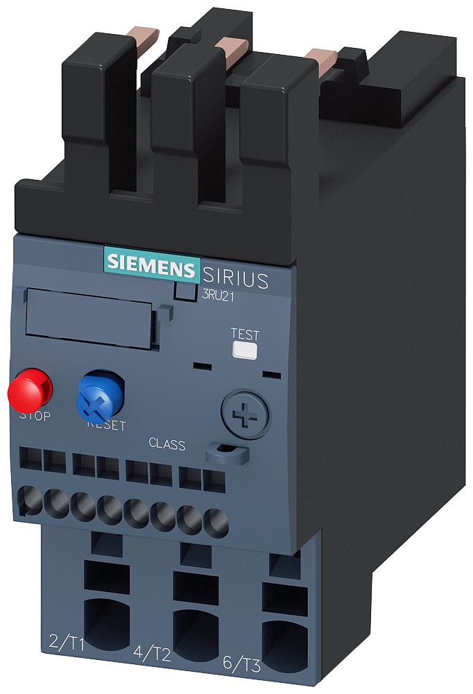 SIEMENS 3RU2126-1GC0 Overload relay 4.5-6.3 A motor protection S0, Class 10, contactor mounting