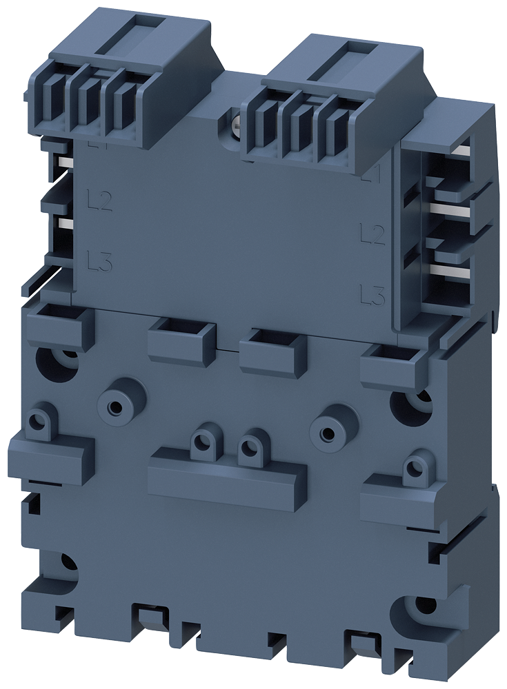 Siemens 3RV2917-4A 3-phase busbar including extension connector for 2 circuit breakers Size S00 and S0