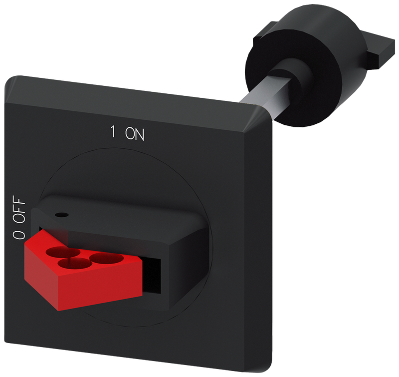 SIEMENS 3RV2926-0B Door-coupling rotary operating mechanism IP64 for circuit breaker, S00..S3 130 mm shaft black