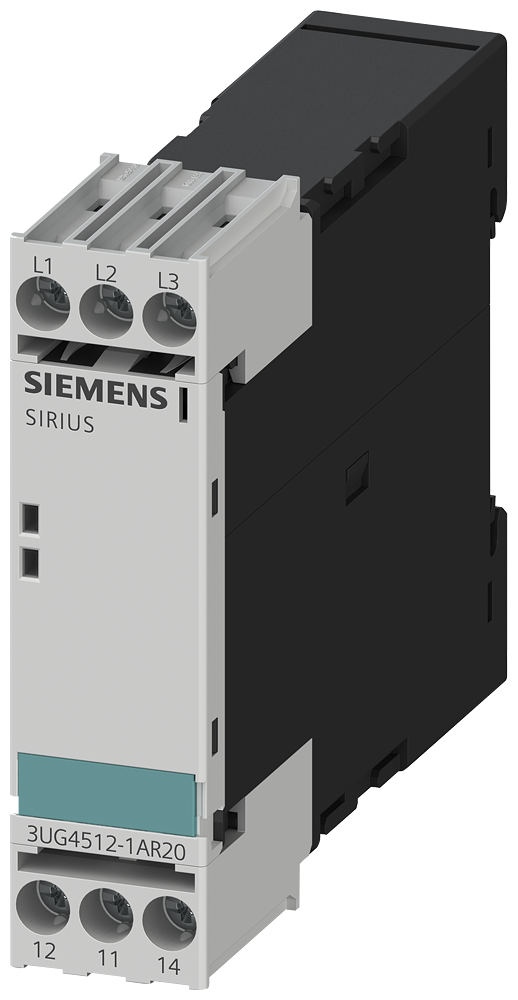 SIEMENS 3UG4512-1AR20 Monitoring relay, analog, phase failure and sequence 3x 160-690 V AC 50 to