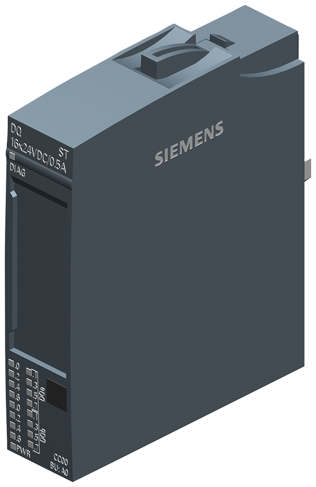SIEMENS 6ES7132-6BH01-2BA0 SIMATIC ET 200SP DQ 16x24 VDC/0.5 A ST Source Output PU 10