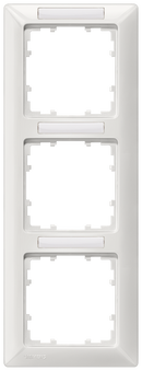 SIEMENS 5TG2553-2 DELTA line titanium white frame, triple with labeling field vertical