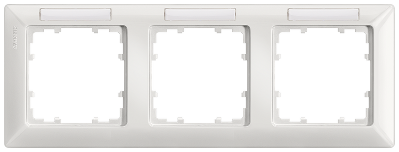 SIEMENS 5TG2553-1 DELTA line titanium white frame, triple with labeling field horizontal