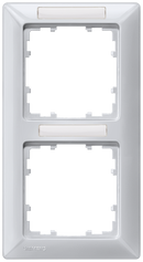SIEMENS 5TG2552-5 DELTA line aluminum metallic frame, double with labeling field vertical