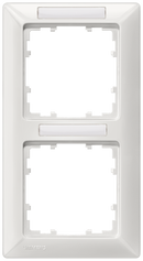 SIEMENS 5TG2552-2 DELTA line titanium white frame, double with labeling field vertical