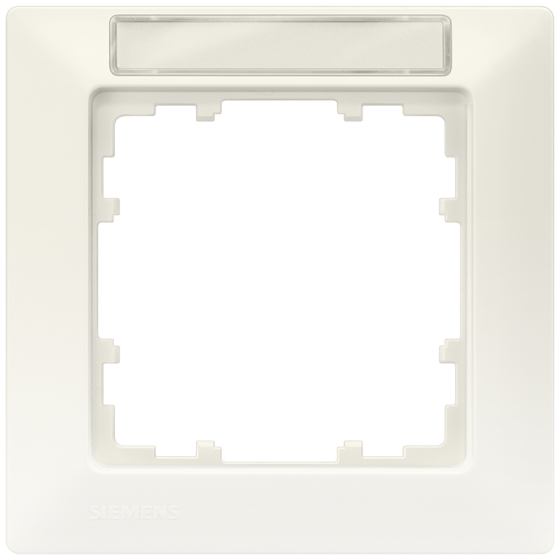 SIEMENS 5TG2551-1 DELTA line titanium white frame, single with labeling field