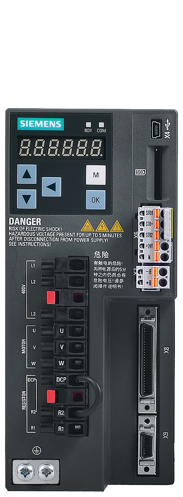 SIEMENS 6SL3210-5FE11-0UA0 SINAMICS V90, 3 AC 380-480 V, 1,00 kW, IP20 / UL open type, FSA