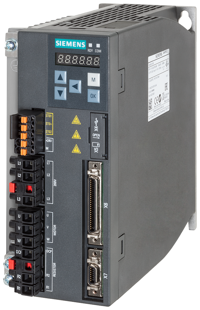 SIEMENS 6SL3210-5FB10-8UA0 SINAMICS V90, 1 AC 200-240 V, 0,75 kW, IP20 / UL open type, FSC