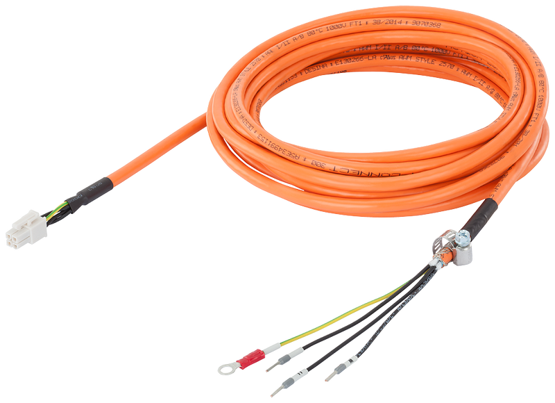 SIEMENS 6FX30025CK011AF0 Prefabricated power cable at V90 230 V FS A, B, C, D (1kW)