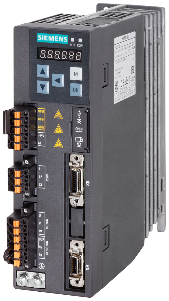 SIEMENS 6SL3210-5FB10-4UF1 SINAMICS V90, 1 AC 200-240 V, 0,40 kW, IP20 / UL open type, FSB
