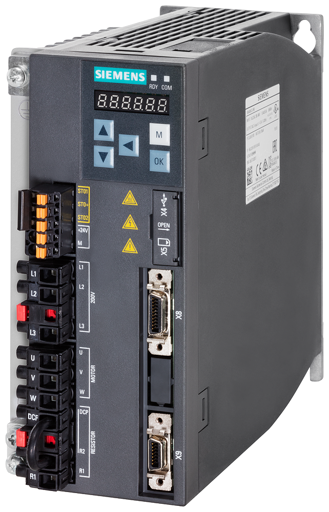 SIEMENS 6SL3210-5FB10-8UF0 SINAMICS V90, 1 AC 200-240 V, 0,75 kW, IP20 / UL open type, FSC