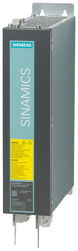 SIEMENS 6SL3100-0BE21-6AB0 SINAMICS S120 ACTIVE INTERFACE MODULE FOR 16KW ACTIVE LINE MODULE INPUT: 3AC 380-480V, 50/60HZ FRAME SIZE: BOOKSIZE