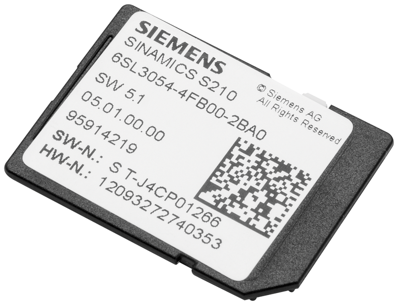SIEMENS 6SL3054-4FC30-2BA0 SINAMICS S210 SD card 512 MB incl. licensing (Certificate of License, stored on the card) V5.2 SP3 HF11