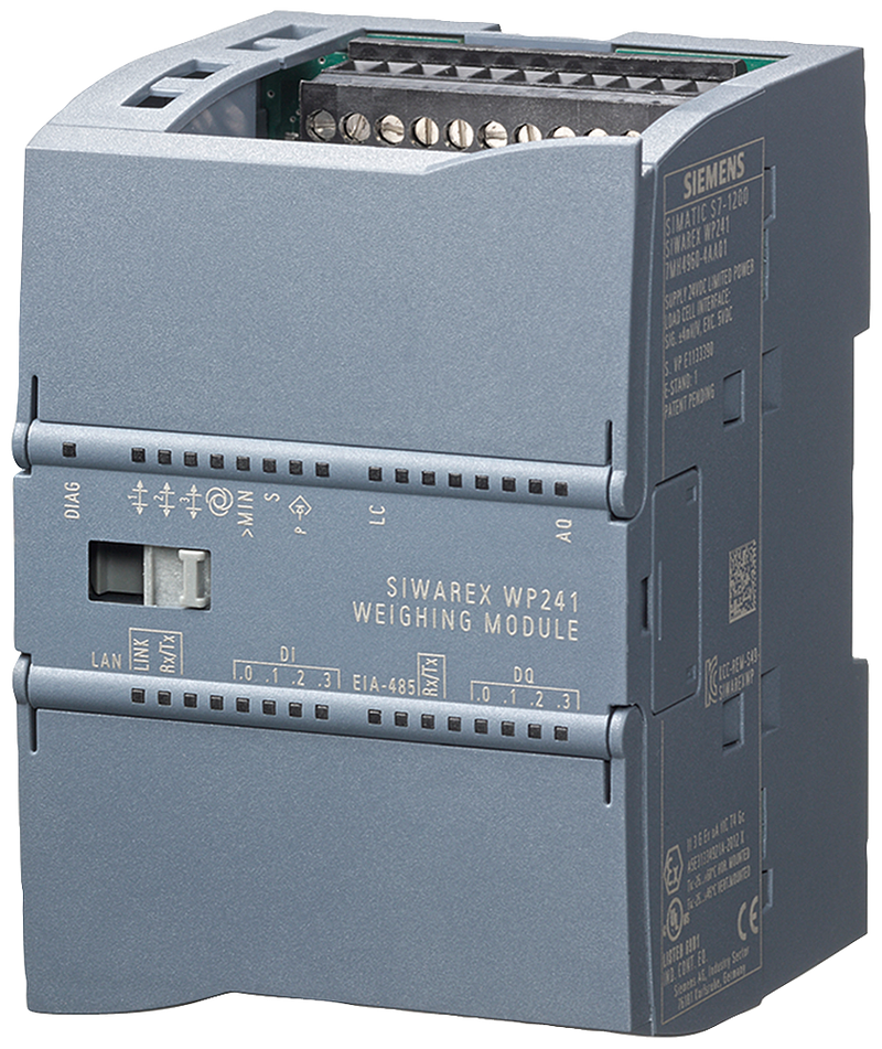 SIEMENS 7MH49604AA01 SIWAREX WP241 belt weigher electronic (1 channel) for strain gauge load cells / full bridges (1-4mV/V) for SIMATIC S7-1200 or stand alone, RS485 an...
