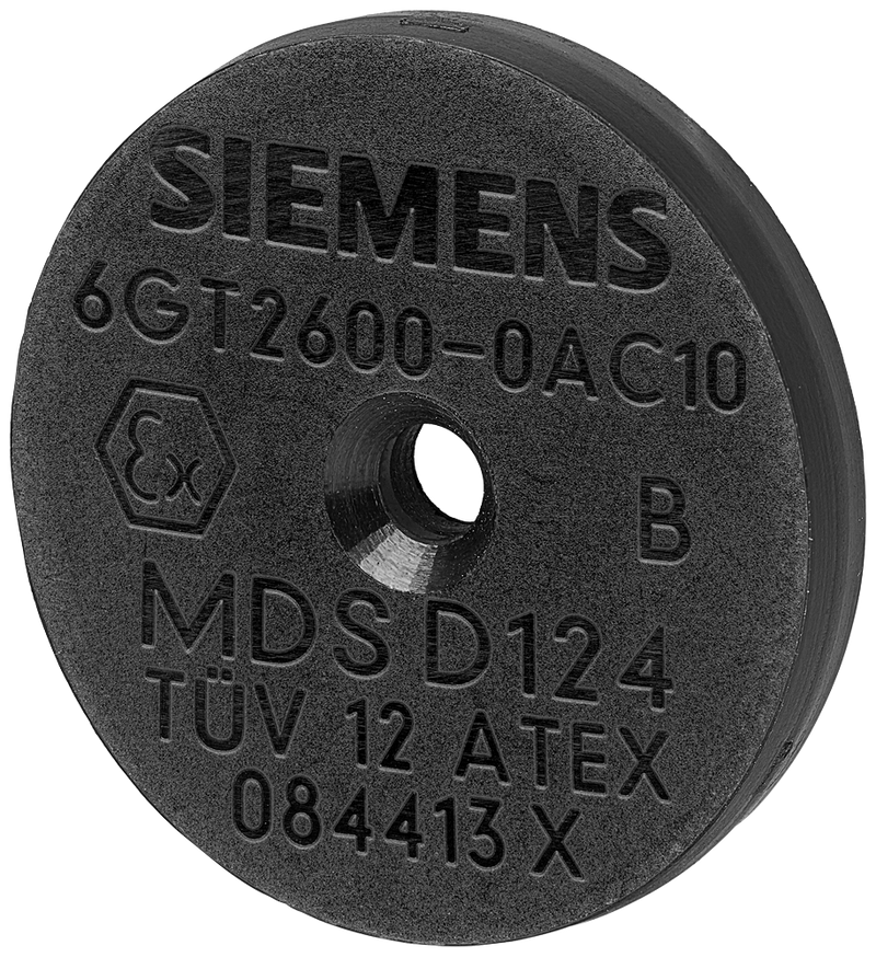 SIEMENS 6GT2600-0AC10 Transponder MDS D124 button heat-res.,RF200/RF300 ISO/MOBY D, ISO15693, 112 byte