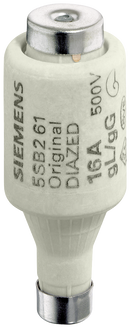 SIEMENS 5SB2711 DIAZED fuse link, size DII In=20 A In=500 V AC/440 V DC