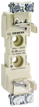SIEMENS 3NH3032 LV HRC fuse base size 00, 1-pole 160 A 690 V (1000 V) saddle-type terminal