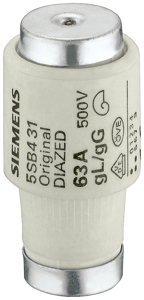 SIEMENS 5SB4211 DIAZED fuse link, size DIII In=50 A In=500 V AC/440 V DC