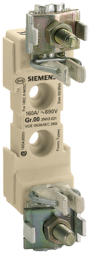 SIEMENS 3NH3031 LV HRC fuse base size 00, 1-pole 160 A 690 V (1000 V) plug-in terminal