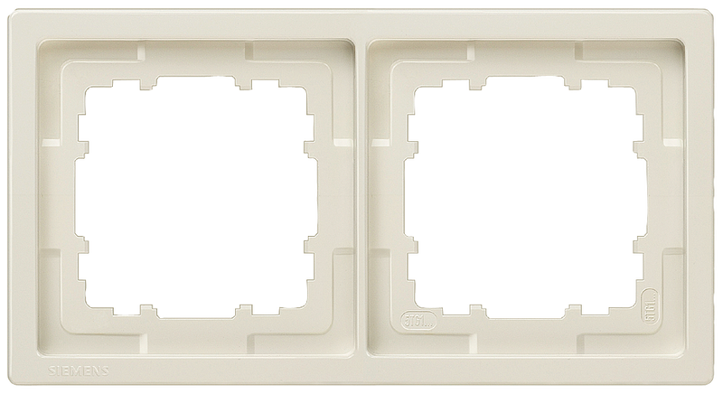 SIEMENS 5TG1322 DELTA style titanium white frame, double