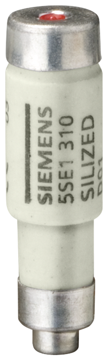 SIEMENS 5SE1310 NEOZED fuse link, D01, 10 A, gR, Un AC: 400 V, Un DC: 250 V, SILIZED