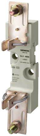 SIEMENS 3NH3320 LV HRC fuse base size 2, 1-pole 400 A 690 V (1000 V) double busbar terminal