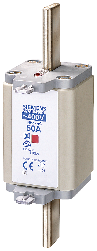 SIEMENS 3NA6250-4 LV HRC fuse link, NH2, In: 300 A, gG, Un AC: 400 V, combined indicator