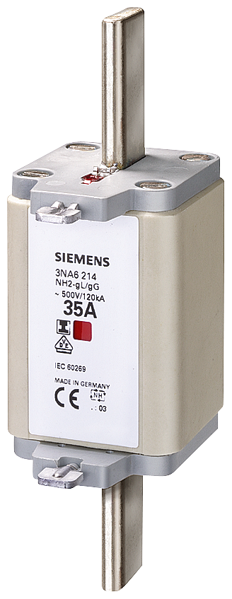 SIEMENS 3NA6242 LV HRC fuse link, NH2, In: 224 A, gG, Un AC: 500 V, Un DC: 440 V