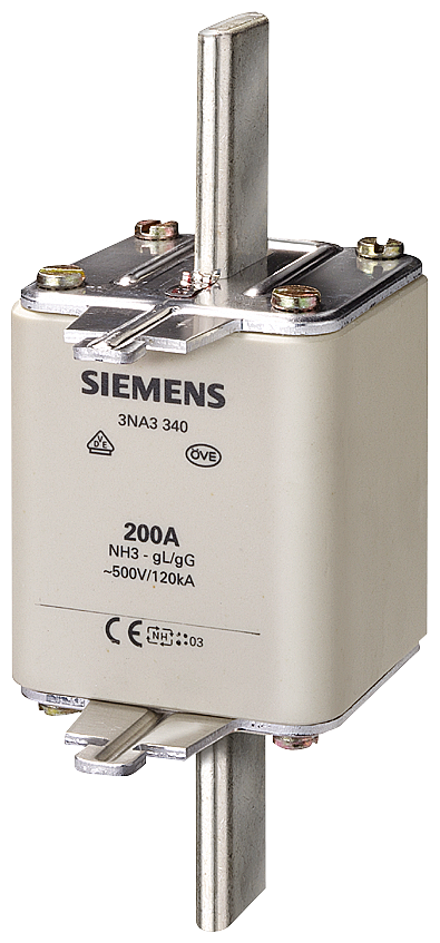 SIEMENS 3NA3365 LV HRC fuse link, NH3, In: 500 A, gG, Un AC: 500 V, Un DC: 440 V