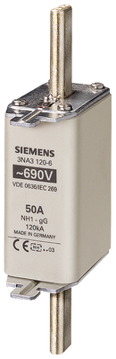 SIEMENS 3NA3124-6 LV HRC fuse link, NH1, In: 80 A, gG, Un AC: 690 V, Un DC: 440 V