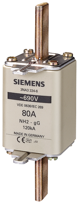 SIEMENS 3NA3240-6 LV HRC fuse link, NH2, In: 200 A, gG, Un AC: 690 V, Un DC: 440 V