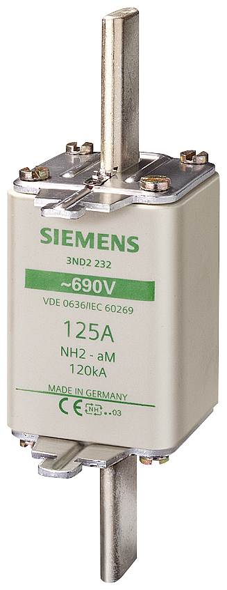 SIEMENS 3ND2260 LV HRC fuse link, NH2, In: 400 A, aM, Un AC: 690 V, front indicator