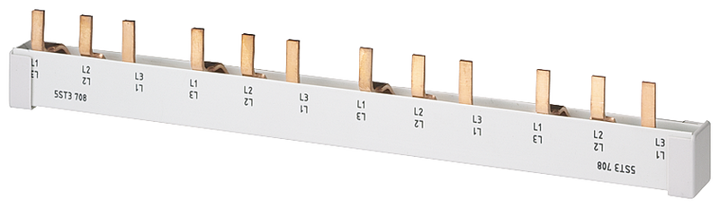 SIEMENS 5ST3712 Pin busbar, finger-safe, 16 mm2 3-phase+AUX, 1016 mm long, can be cut