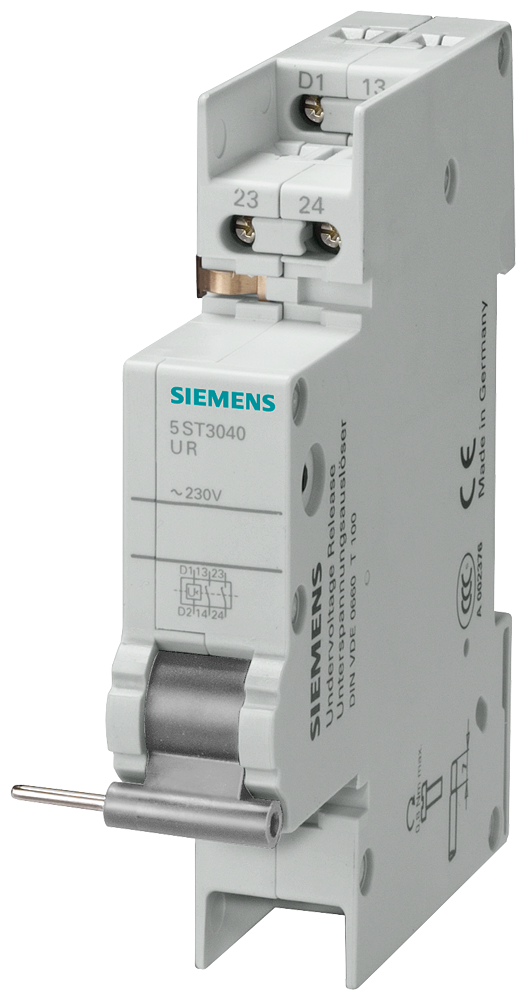 SIEMENS 5ST3040 Undervoltage release 230 V AC, with 6 terminals for miniature circuit breaker 5SL4