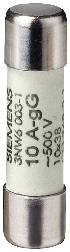 SIEMENS 3NW6012-1 SENTRON, cylindrical fuse, 10 x 38 mm, 32 A, gG, Un AC: 400 V