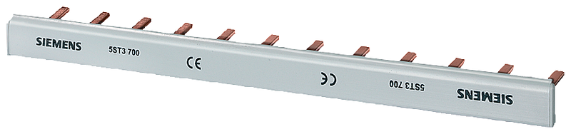 SIEMENS 5ST3700 Pin busbar, finger-safe, 16 mm2 1-phase, 214 mm long, can be cut