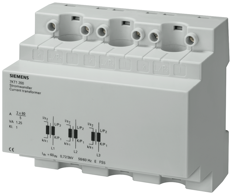 SIEMENS 7KT1200 Current transformer AC 3x 60/5 A