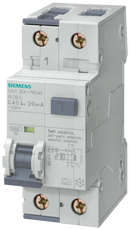 SIEMENS 5SU1354-6KK16 RCBO, 10 kA, 1P+N, type A, 30 mA, B-char, In: 16 A, Un AC: 230 V