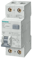 SIEMENS 5SU1356-1KK06 RCBO, 6 kA, 1P+N, Type AC, 30 mA, C-Char, In: 6 A, Un AC: 230 V