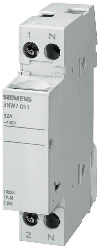 SIEMENS 3NW7313 SENTRON, cylindrical fuse holder, 8 x 32 mm, 1-pole, In: 20 A, Un AC: 400 V