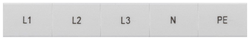SIEMENS 8WH8120-7AA15 Labeling plate, front, with L1, L2, L3, PE, N, vertical