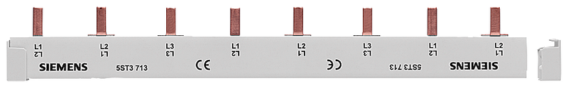 SIEMENS 5ST3714 Pin busbar, finger-safe, 16 mm2 3x 1-phase+AUX, 1016 mm long