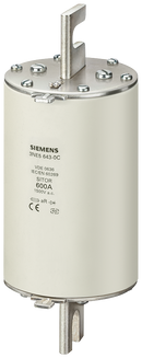 SIEMENS 3NE5643-0C SITOR fuse link, with slotted blade contacts, NH3, In: 600 A, aR
